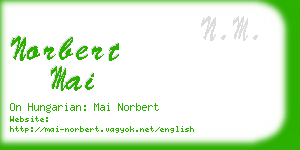 norbert mai business card